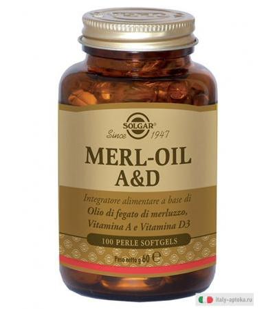 Merl Oil A&D Solgar 100 Perle