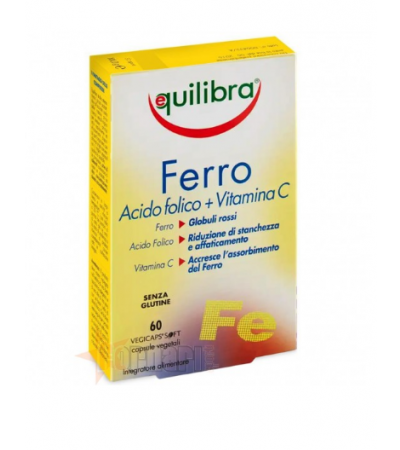 EQUILIBRA FERRO ACIDO FOLICO + VITAMINA C 60 CPS