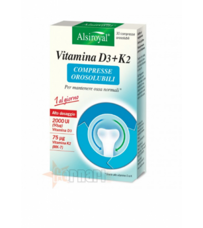 CAGNOLA ALSIROYAL VITAMINA D3 + K2 30 CPR