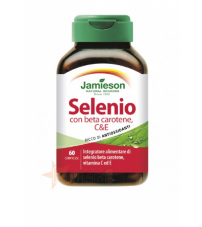 JAMIESON SELENIO CON BETA CAROTENE, C & E 60 CPR