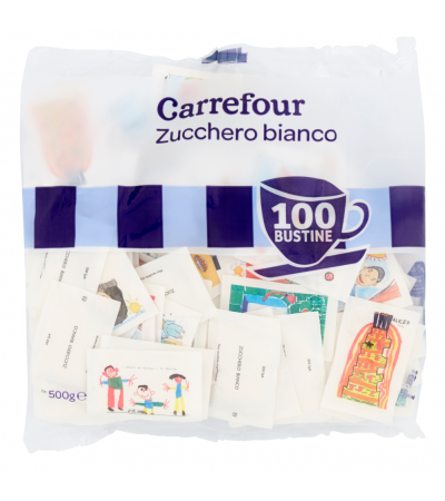 Carrefour Zucchero bianco 100 x 5 g