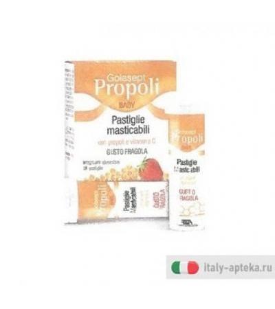 Golasept Propoli Baby 24 Compresse Masticabili Fragola