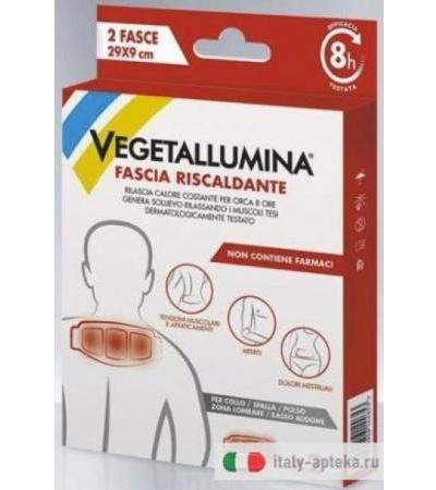 Vegetallumina Fascia Riscaldante 29x9cm 2 Pezzi