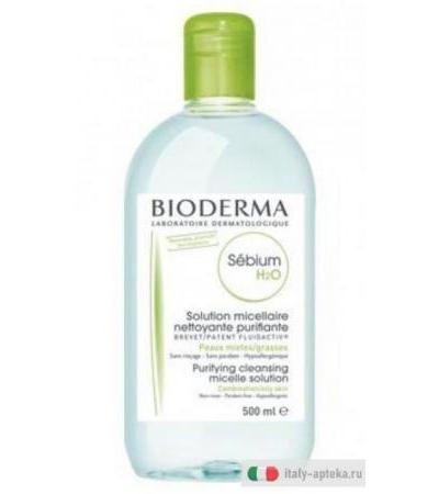 Bioderma Sébium H20 detergente struccante purificante pelli miste o grasse 500ml