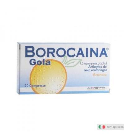 Borocaina Gola 20 Compresse 1,5 Mg Arancia